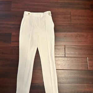 Express Cream Straight Leg Pants
